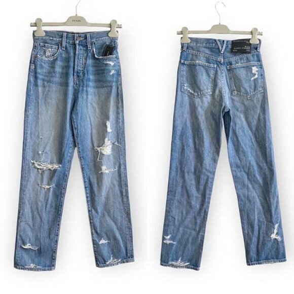 NWT Veronica‎ Beard Blake  Straight jeans with Destory, size 25 - Picture 15 of 15